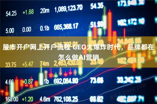 股市开户网上开户流程 GEO大爆炸时代，品牌都在怎么做AI营销
